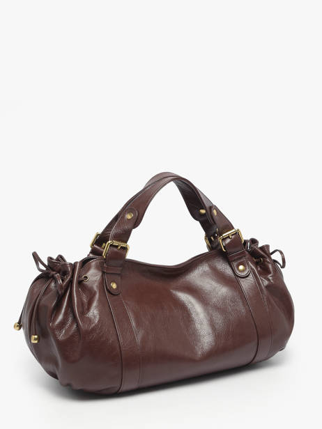 Schoudertas Froisse Leder Gerard darel Bruin froisse DCS01474 ander zicht 1