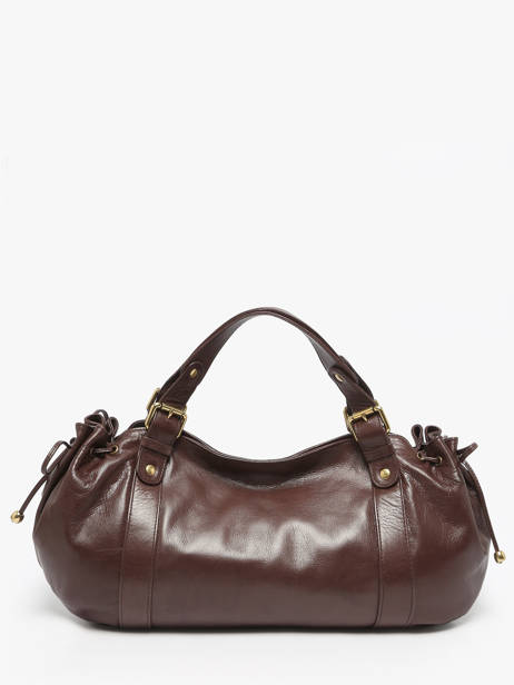 Schoudertas Froisse Leder Gerard darel Bruin froisse DCS01474 ander zicht 3
