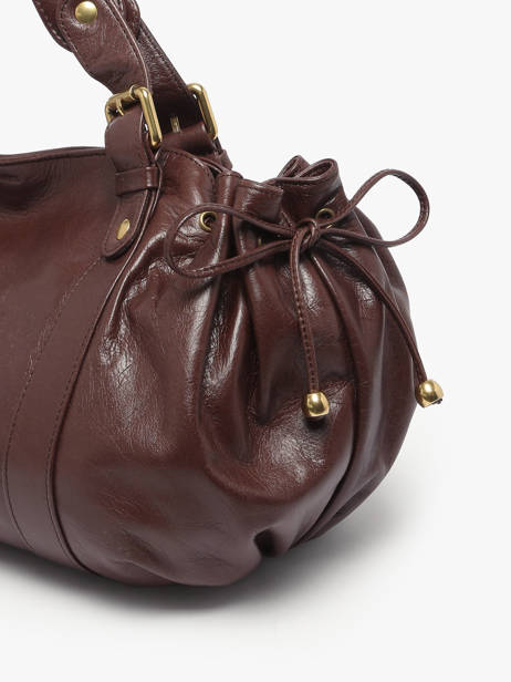 Schoudertas Froisse Leder Gerard darel Bruin froisse DCS01474 ander zicht 4