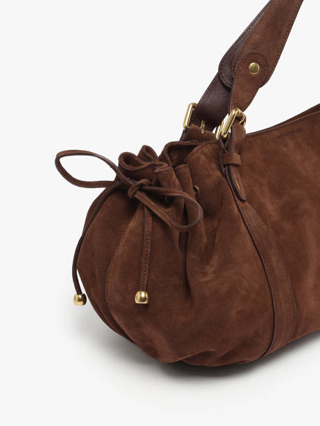 Schoudertas Folk Leder Gerard darel Bruin folk DCS01407 ander zicht 5
