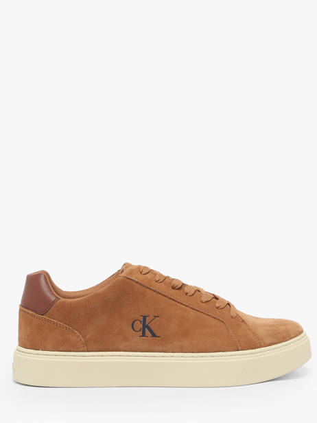 Sneakers Uit Leder Calvin klein jeans Bruin men YM01434