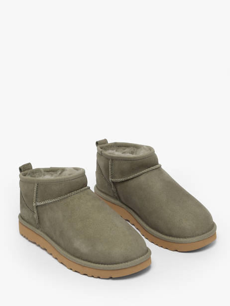 Boots Classic Ultra Mini Uit Leder Ugg Groen women - 01116109 ander zicht 2