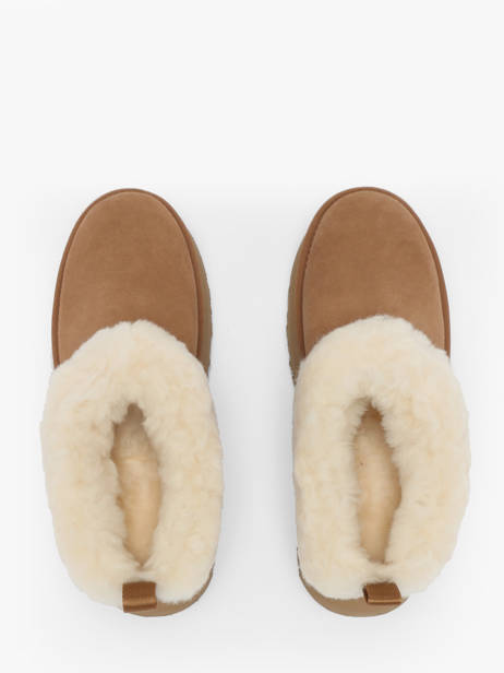 Enkellaarsjes Met Platformzool Uit Leder Ugg Bruin women 1171393 ander zicht 3
