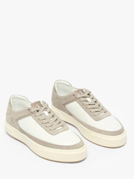 Sneakers Uit Leder Calvin klein jeans Wit men YM01354 ander zicht 1