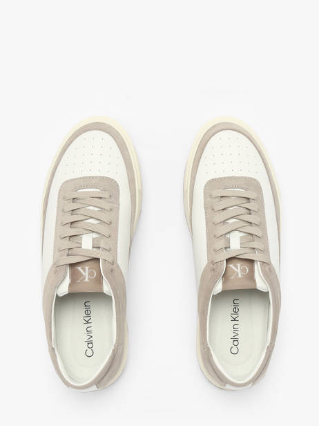 Sneakers Uit Leder Calvin klein jeans Wit men YM01354 ander zicht 3