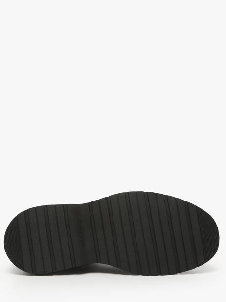 Sneakers Uit Leder Calvin klein jeans Zwart men YM01372 ander zicht 4