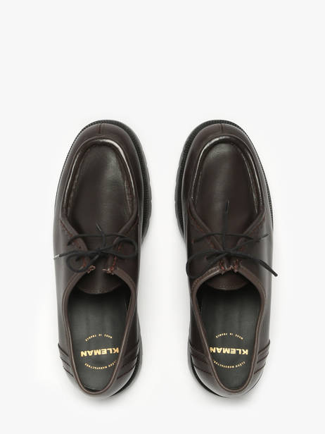 Derby Veterschoenen Uit Leder Kleman Bruin men PADROR ander zicht 3