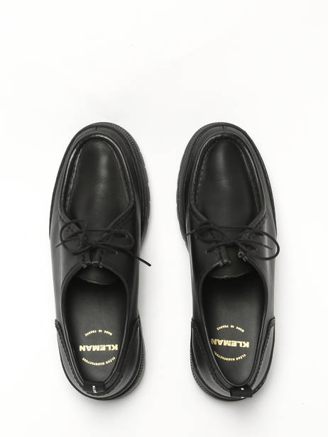 Derby Veterschoenen Uit Leder Kleman Zwart men MAJOR ander zicht 3
