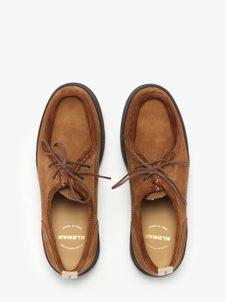 Derby Veterschoenen Uit Leder Kleman Bruin men MAJORV ander zicht 3