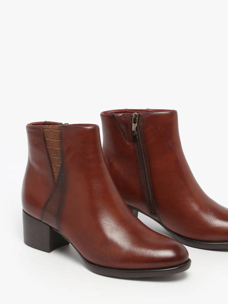Enkellaarsjes Met Hak Uit Leder Tamaris Bruin women 45 ander zicht 1