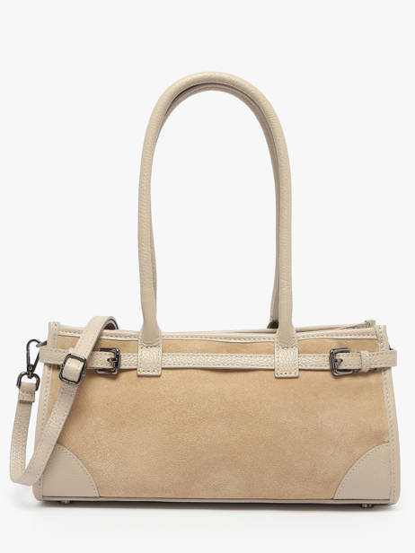 Schoudertas Velvet Caviar Leder Milano Beige velvet caviar VC25062