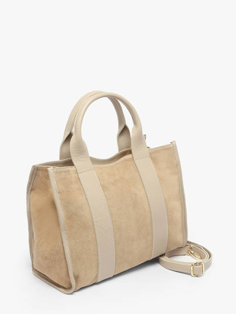 Handtas Velvet Caviar Leder Milano Beige velvet caviar VC25063 ander zicht 2