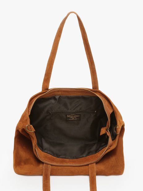 Schoudertas Velvet Milano Bruin velvet VE24113 ander zicht 3