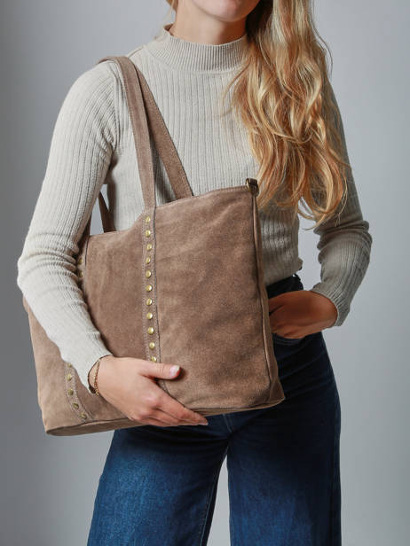 Schoudertas Velvet Milano Bruin velvet VE24113 ander zicht 1