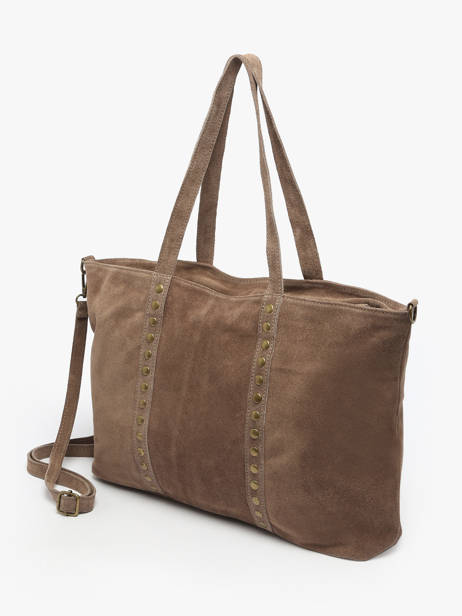 Schoudertas Velvet Milano Bruin velvet VE24113 ander zicht 2