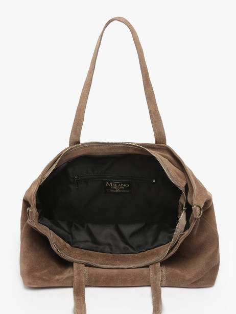 Schoudertas Velvet Milano Bruin velvet VE24113 ander zicht 3