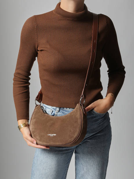 Cross Body Tas Suede Leder Lancaster Bruin suede 81 ander zicht 1