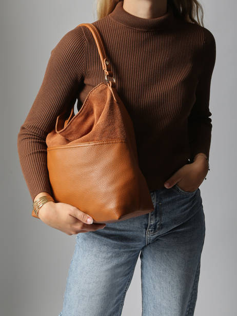 Schoudertas Brodery Torrow Bruin brodery TBRO01 ander zicht 1