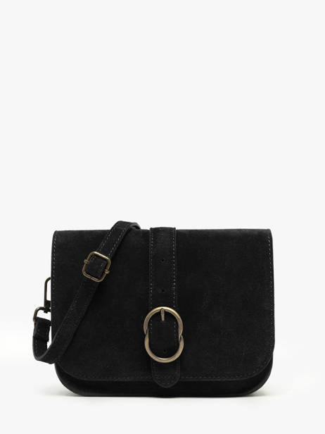 Cross Body Tas Velvet Leder Milano Zwart velvet VE25063