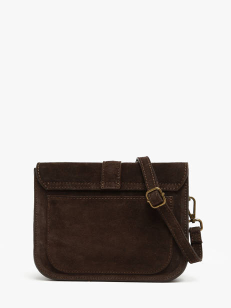 Cross Body Tas Velvet Leder Milano Bruin velvet VE25063 ander zicht 4