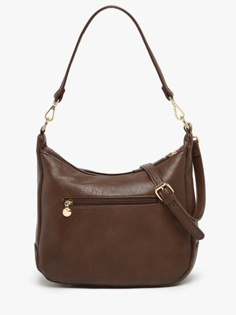 Schoudertas Zip Lulu castagnette Bruin zip ZAHED ander zicht 4