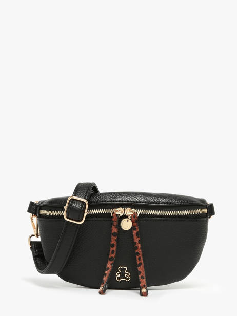 Heuptasje Lulu castagnette Zwart zip ZINH