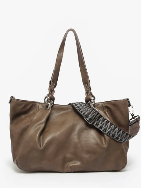 Schoudertas Vintage Leder Mila louise Bruin vintage 3826C ander zicht 4