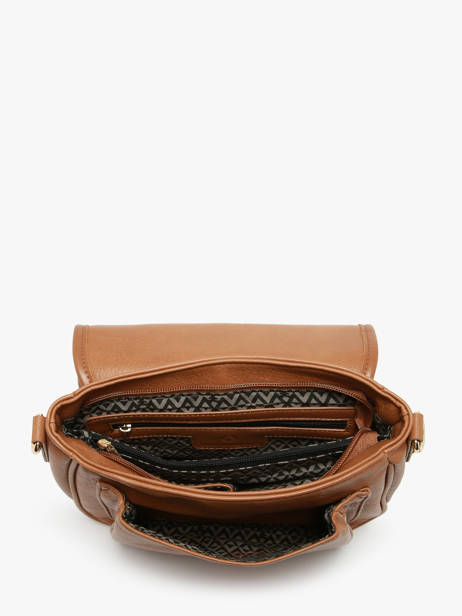 Cross Body Tas Zip Lulu castagnette Bruin zip ZAHAR ander zicht 2
