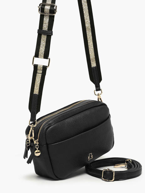 Cross Body Tas Soft Lulu castagnette Zwart soft YAHIA ander zicht 1