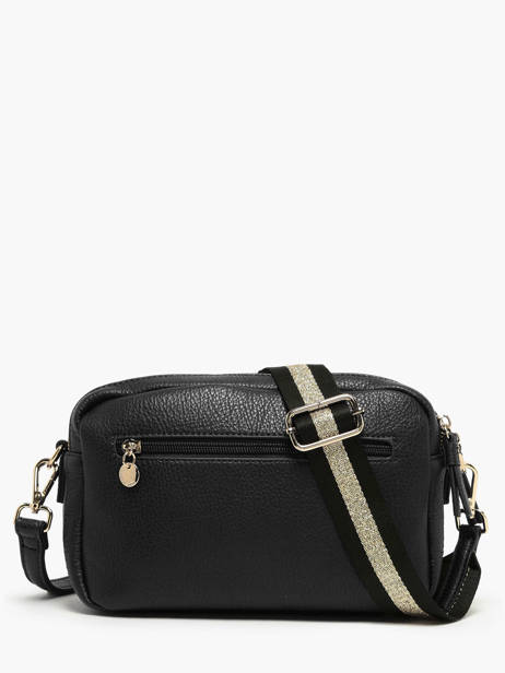 Cross Body Tas Soft Lulu castagnette Zwart soft YAHIA ander zicht 3