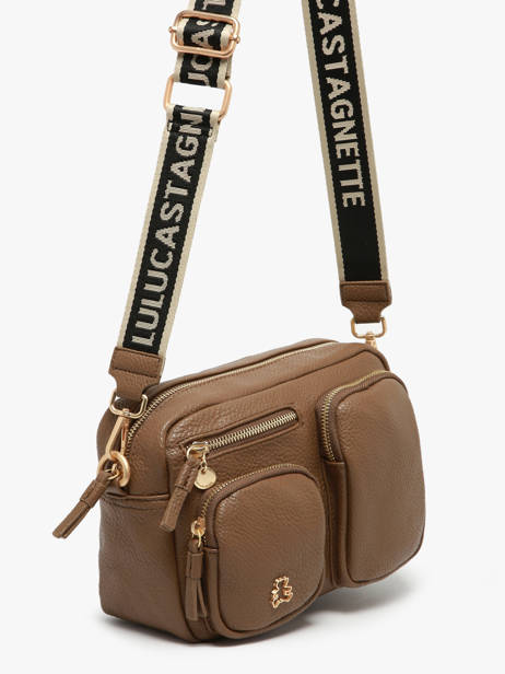 Cross Body Tas Pocket Lulu castagnette Bruin pocket ZAHRA ander zicht 2