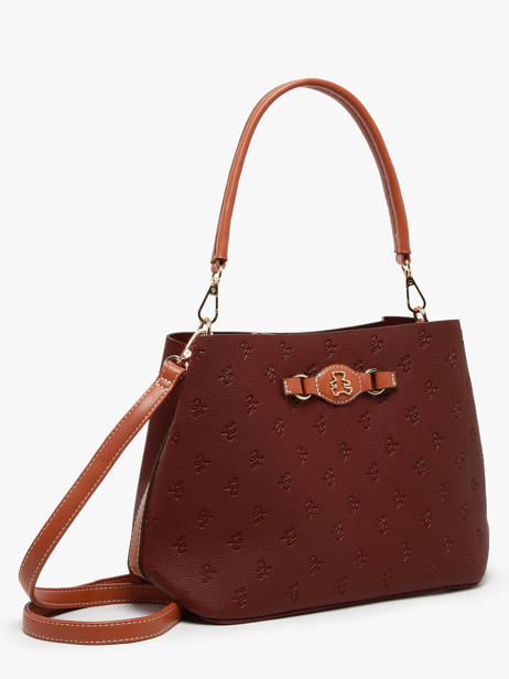 Schoudertas Embossed Lulu castagnette Violet embossed YOUSRA ander zicht 2