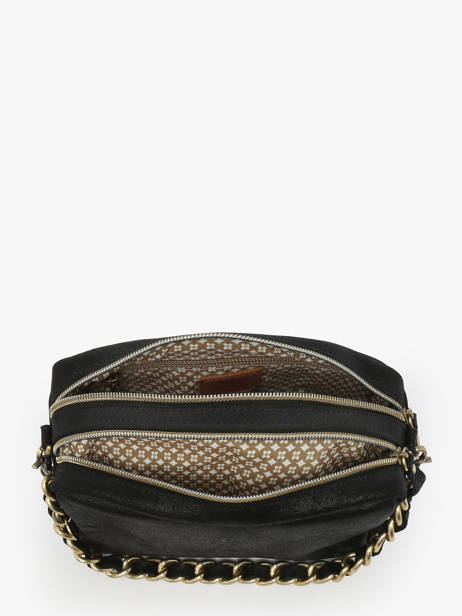 Cross Body Tas Vintage Leder Mila louise Zwart vintage 23673X ander zicht 3