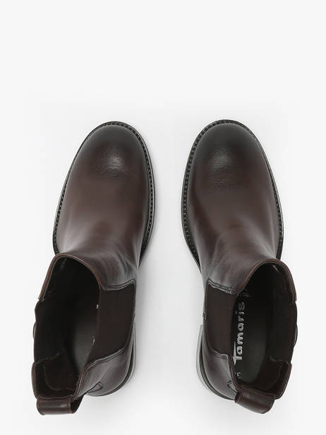 Enkellaarsjes Met Hak Uit Leder Tamaris Bruin accessoires 45 ander zicht 4