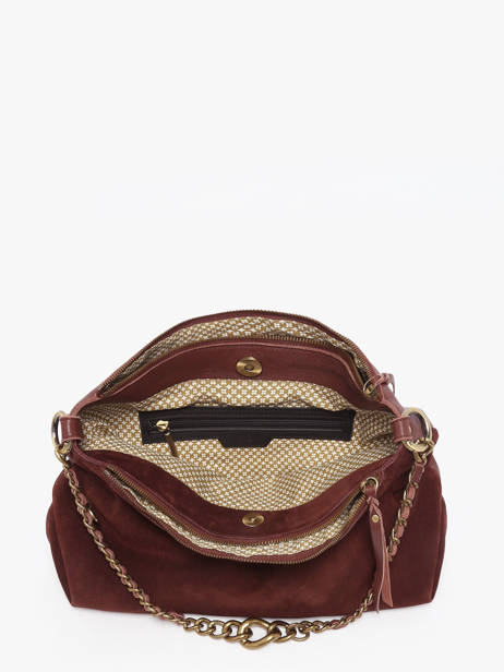 Cross Body Tas Vintage Leder Mila louise Bruin vintage 3822VC ander zicht 3