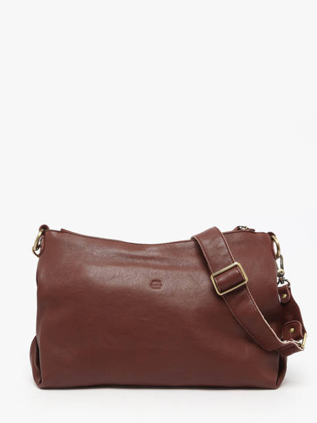 Cross Body Tas Vintage Leder Mila louise Bruin vintage 3822VC ander zicht 4