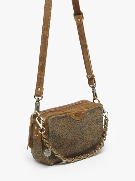 Cross Body Tas Vintage Mila louise Bruin vintage 23673PA ander zicht 1