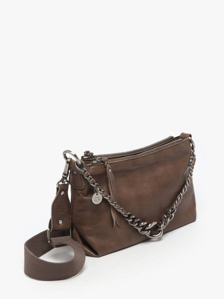 Cross Body Tas Vintage Mila louise Bruin vintage 3864C ander zicht 1
