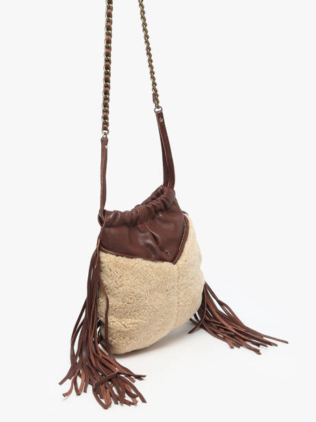 Cross Body Tas Vintage Mila louise Bruin vintage 3812TC ander zicht 1