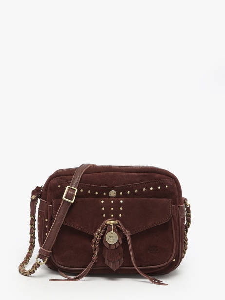 Cross Body Tas Vintage Leder Mila louise Bruin vintage 3327VC