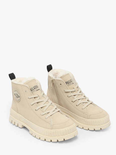 Enkellaarsjes Uit Leder Palladium Beige women 74353210 ander zicht 1