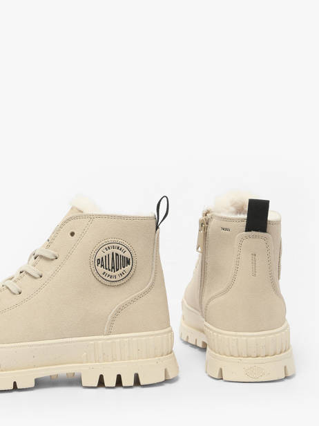 Enkellaarsjes Uit Leder Palladium Beige women 74353210 ander zicht 2