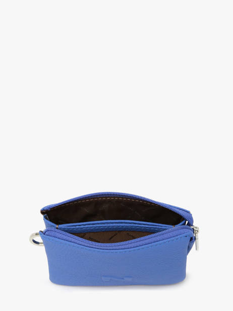 Portemonnee 2 Compartimenten Leder Nathan baume Blauw original n 302N ander zicht 1