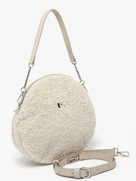 Schoudertas Anna Winter Shearling En Leder Nathan baume Beige nathan S ander zicht 1