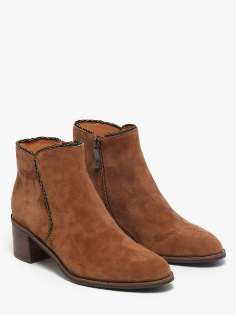 Enkellaarsjes Met Hak Tiglon Uit Leder Mam'zelle Bruin women CSIUY48 ander zicht 1