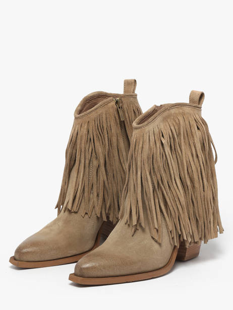 Santiago Laarzen Uit Leder Metisse Beige women XD2125 ander zicht 1