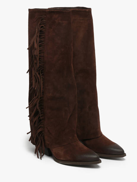 Laarzen Met Hak Uit Leder The icona Bruin women TX565 ander zicht 1