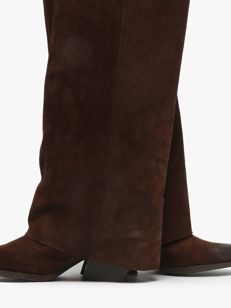 Laarzen Met Hak Uit Leder The icona Bruin women TX565 ander zicht 3
