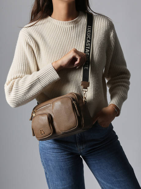 Cross Body Tas Pocket Lulu castagnette Bruin pocket ZAHRA ander zicht 1
