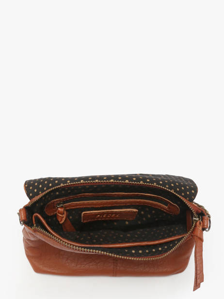 Cross Body Tas Felizia Leder Pieces Bruin felizia 17116820 ander zicht 3